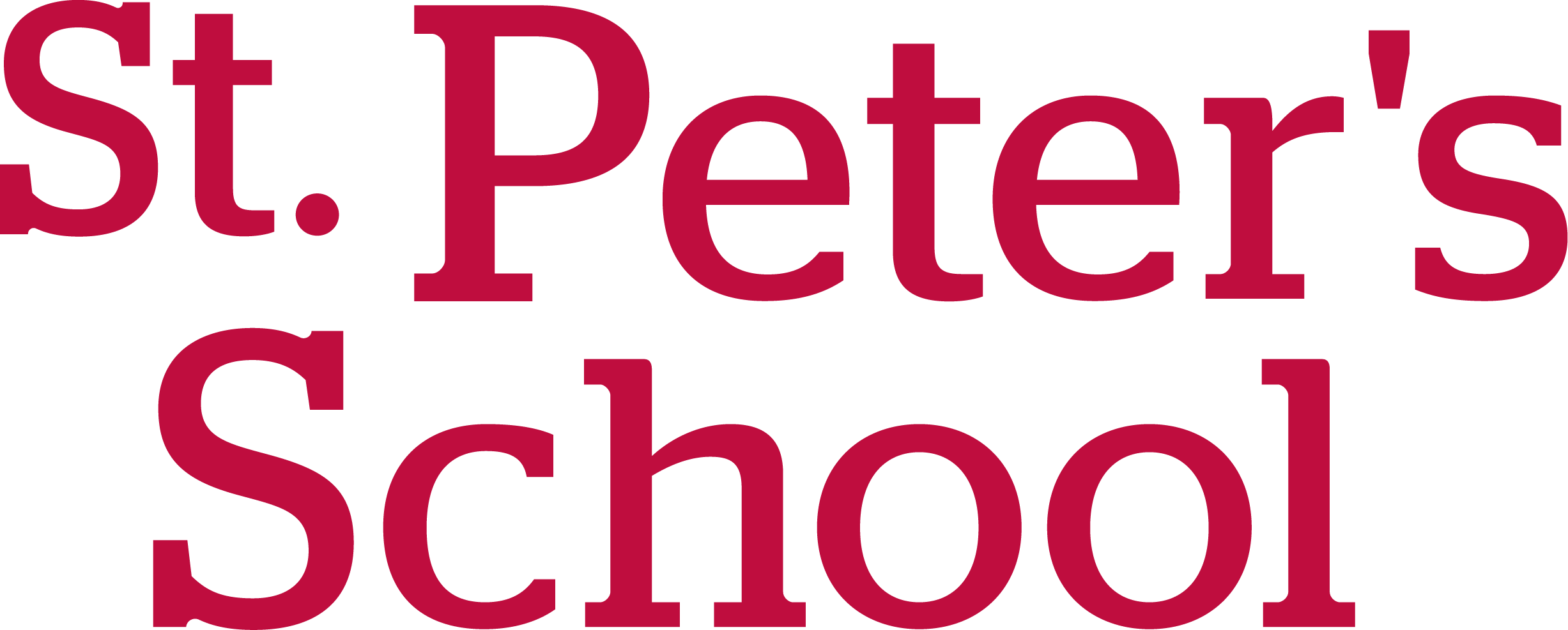 St. Peter's School secondary logo in red