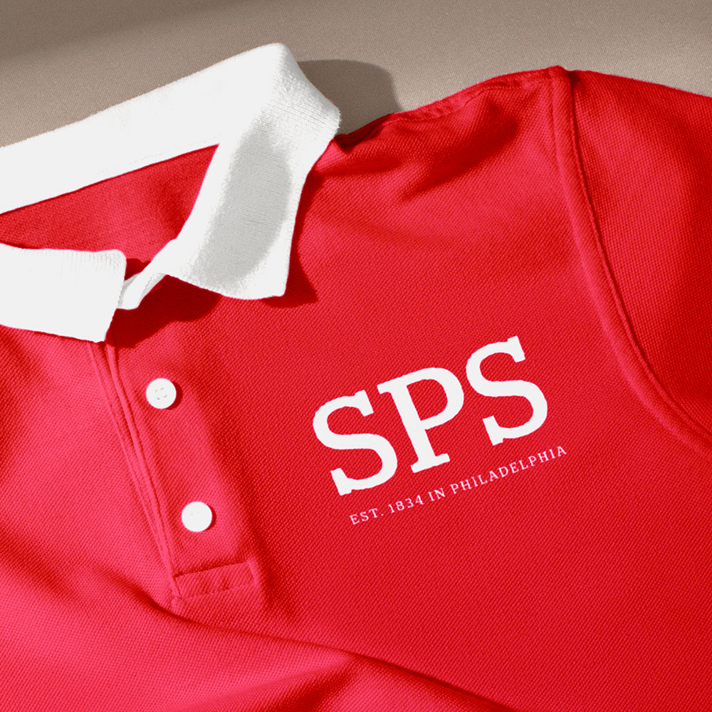 St. Peter's School red polo shirt